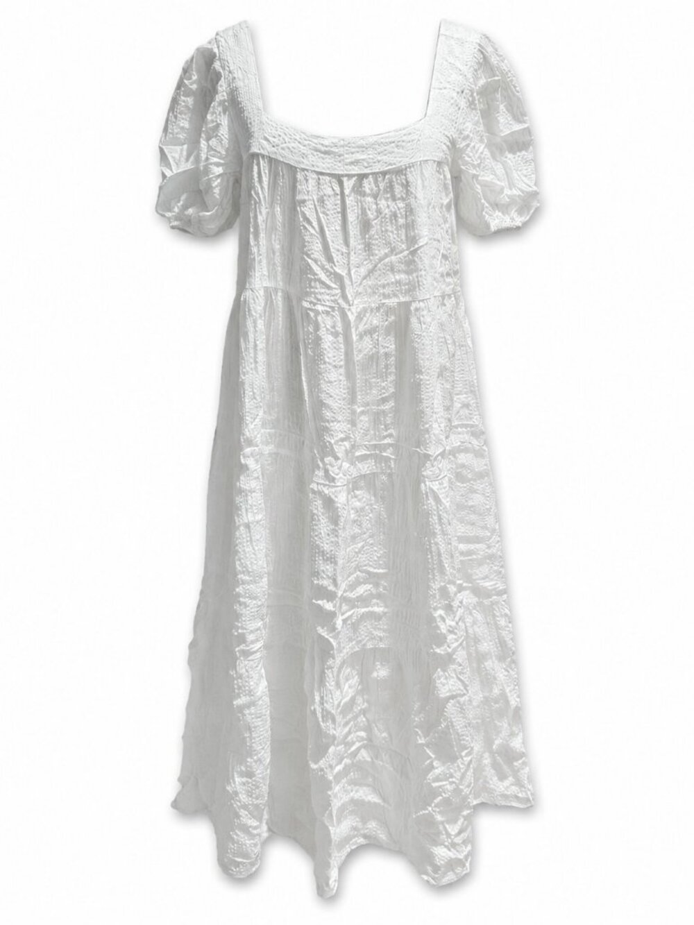 Emory Park White Embroidered Maxi Dress - Size S